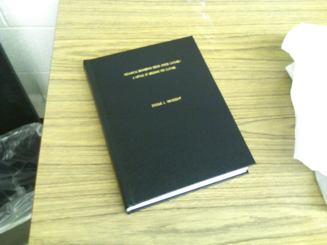 Thesis towards masters degree