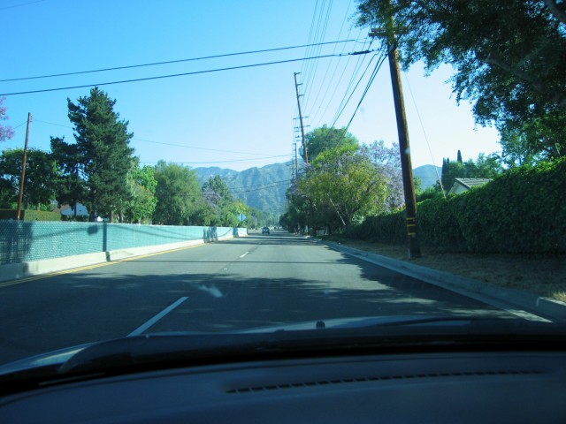 Heading up the base of the Angeles Forest highway