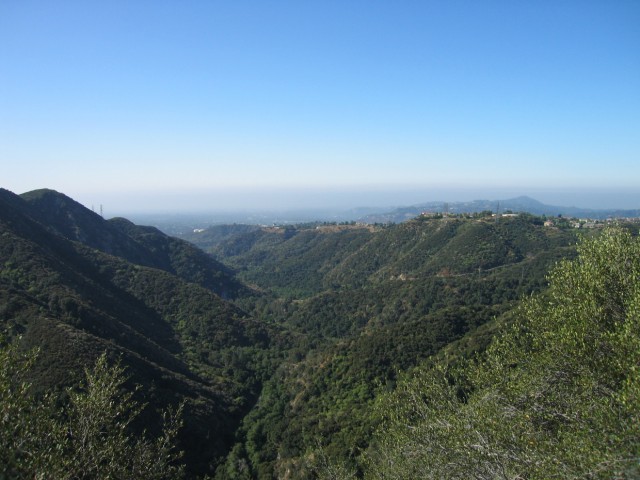 Looking out into the LA basin