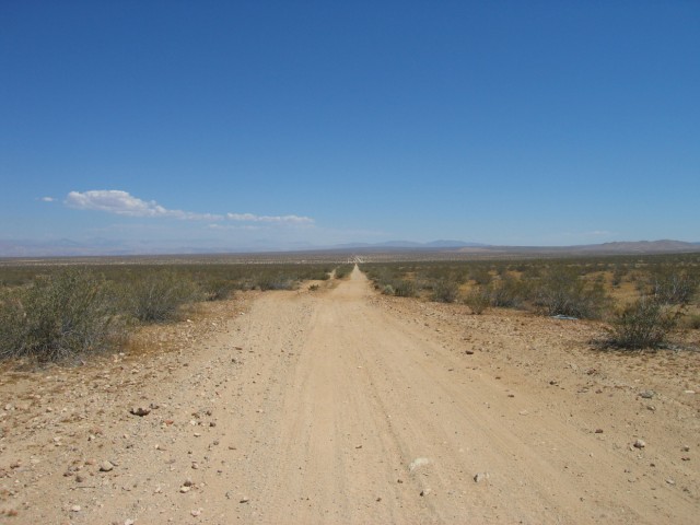 One of the main boulevards in California City