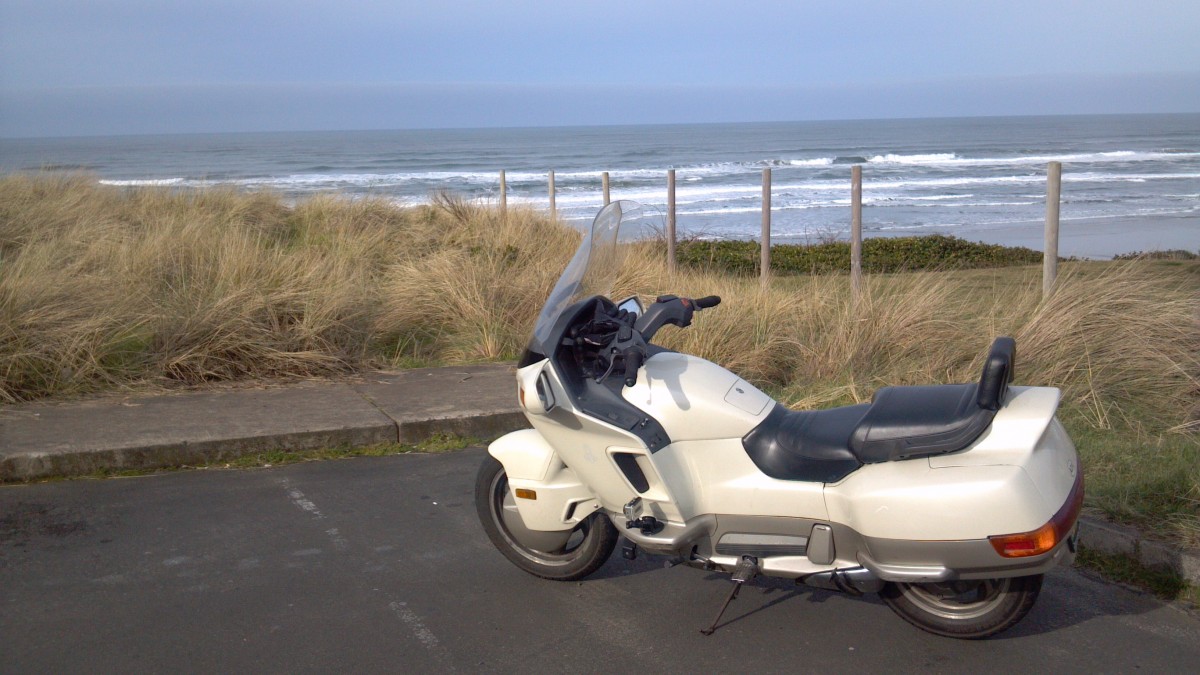 My 1989 Honda Pacific Coast PC800 on the Pacific Coast in Oregon.