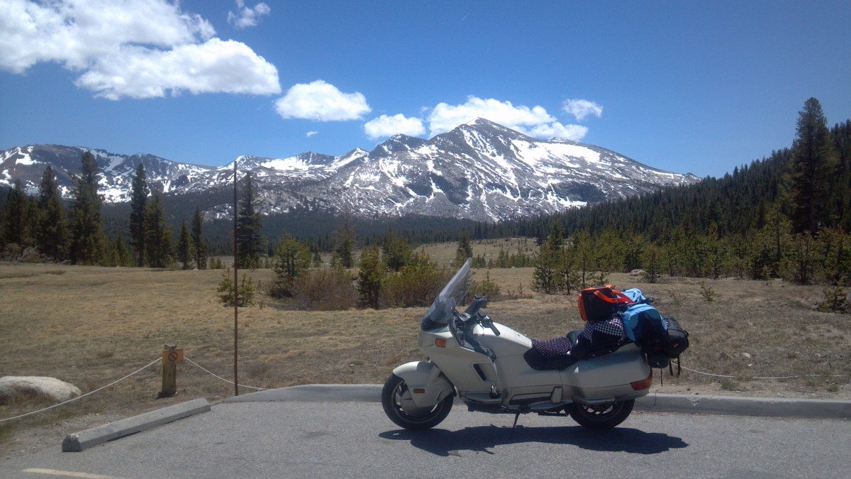 At the summit of Tioga Pass in Yosemite National Park.